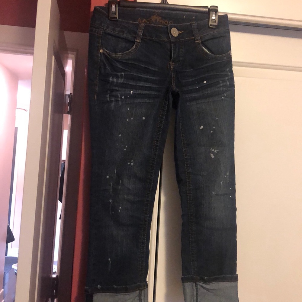 Dark cropped jeans